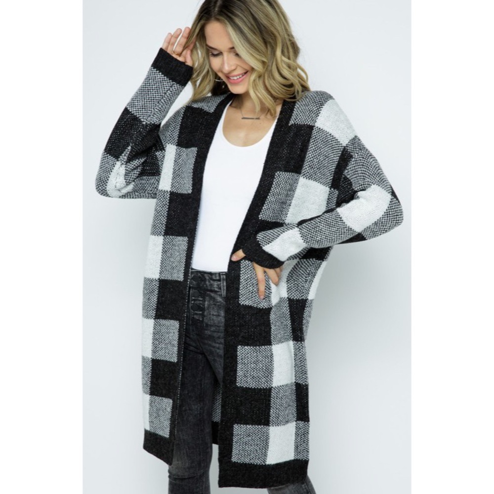 ASPEN CHECKERED CARDIGAN - Picture 5 of 9